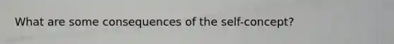 What are some consequences of the self-concept?