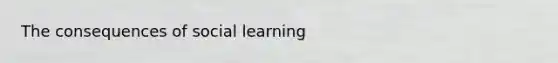 The consequences of social learning