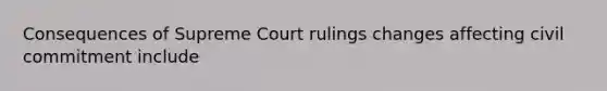 Consequences of Supreme Court rulings changes affecting civil commitment include