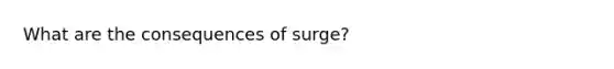 What are the consequences of surge?