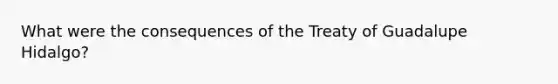 What were the consequences of the Treaty of Guadalupe Hidalgo?