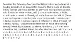 Consider the following function that takes reference to head of a Doubly Linked List as parameter. Assume that a node of doubly linked list has previous pointer as prev and next pointer as next. void fun(struct node **head_ref) ( struct node *temp = NULL; struct node *current = *head_ref; while (current != NULL) { temp = current->prev; current->prev = current->next; current->next = temp; current = current->prev; ) if(temp != NULL ) *head_ref = temp->prev; } Assume that reference of head of following doubly linked list is passed to above function 1 2 3 4 5 6. What should be the modified linked list after the function call? 2 1 4 3 6 5 5 4 3 2 1 6. 6 5 4 3 2 1. 6 5 4 3 1 2