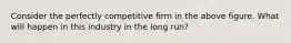 Consider the perfectly competitive firm in the above figure. What will happen in this industry in the long run?