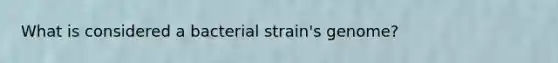 What is considered a bacterial strain's genome?