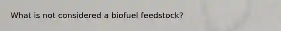 What is not considered a biofuel feedstock?