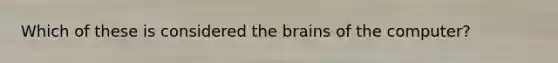 Which of these is considered the brains of the computer?