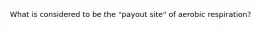 What is considered to be the "payout site" of aerobic respiration?