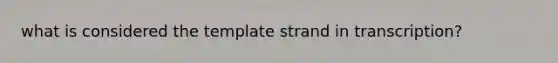 what is considered the template strand in transcription?