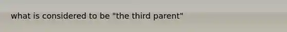 what is considered to be "the third parent"