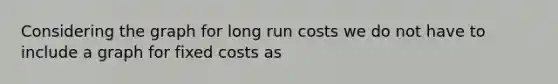 Considering the graph for long run costs we do not have to include a graph for fixed costs as