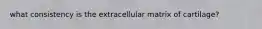 what consistency is the extracellular matrix of cartilage?