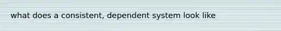 what does a consistent, dependent system look like