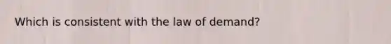 Which is consistent with the law of demand?