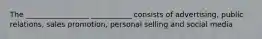 The _________________ ___________ consists of advertising, public relations, sales promotion, personal selling and social media
