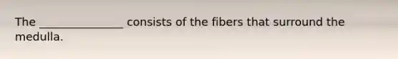 The _______________ consists of the fibers that surround the medulla.