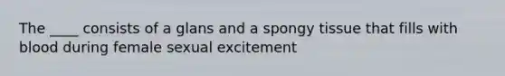 The ____ consists of a glans and a spongy tissue that fills with blood during female sexual excitement