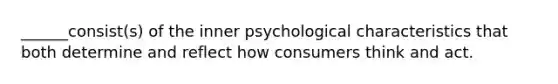 ______consist(s) of the inner psychological characteristics that both determine and reflect how consumers think and act.