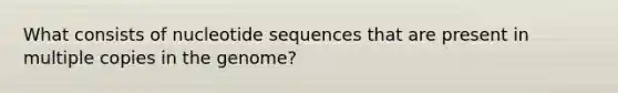 What consists of nucleotide sequences that are present in multiple copies in the genome?