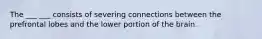 The ___ ___ consists of severing connections between the prefrontal lobes and the lower portion of the brain.