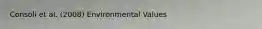 Consoli et al. (2008) Environmental Values