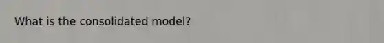 What is the consolidated model?