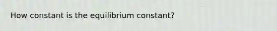 How constant is the equilibrium constant?