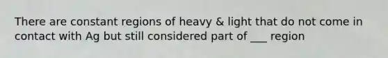 There are constant regions of heavy & light that do not come in contact with Ag but still considered part of ___ region