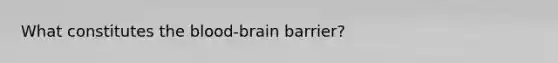 What constitutes the blood-brain barrier?