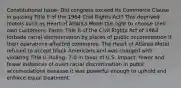 Constitutional Issue- Did congress exceed its Commerce Clause in passing Title II of the 1964 Civil Rights Act? This deprived motels such as Heart of Atlanta Motel the right to choose their own customers. Facts- Title II of the Civil Rights Act of 1964 forbade racial discrimination by places of public accomodation if their operations affected commerce. The Heart of Atlanta Motel refused to accept black Americans and was charged with violating Title II. Ruling- 7-0 in favor of U.S. Impact- fewer and fewer instances of overt racial discrimination in public accomodations because it was powerful enough to uphold and enforce equal treatment.