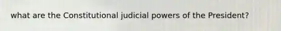 what are the Constitutional judicial powers of the President?