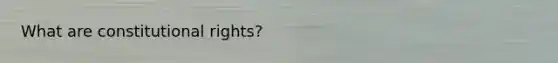 What are constitutional rights?