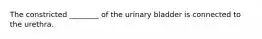 The constricted ________ of the urinary bladder is connected to the urethra.