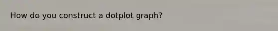 How do you construct a dotplot graph?