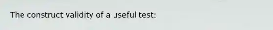 The construct validity of a useful test: