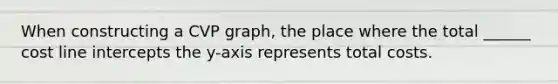 When constructing a CVP graph, the place where the total ______ cost line intercepts the y-axis represents total costs.