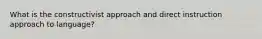 What is the constructivist approach and direct instruction approach to language?