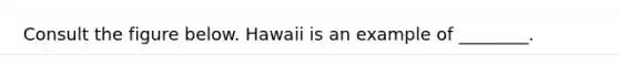 Consult the figure below. Hawaii is an example of ________.