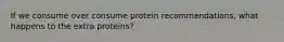 If we consume over consume protein recommendations, what happens to the extra proteins?