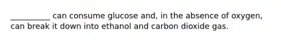 __________ can consume glucose and, in the absence of oxygen, can break it down into ethanol and carbon dioxide gas.