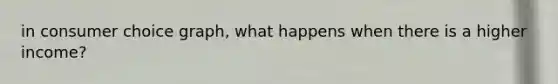 in consumer choice graph, what happens when there is a higher income?