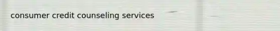 consumer credit counseling services