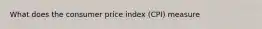 What does the consumer price index (CPI) measure