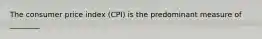 The consumer price index (CPI) is the predominant measure of ________