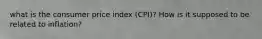 what is the consumer price index (CPI)? How is it supposed to be related to inflation?