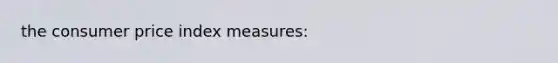 the consumer price index measures: