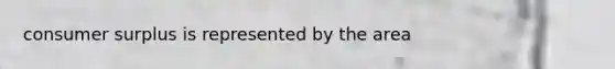 consumer surplus is represented by the area