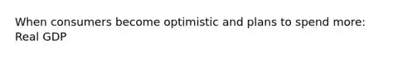 When consumers become optimistic and plans to spend more: Real GDP