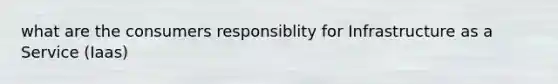 what are the consumers responsiblity for Infrastructure as a Service (Iaas)