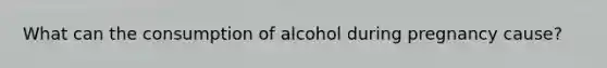 What can the consumption of alcohol during pregnancy cause?