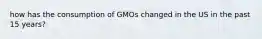 how has the consumption of GMOs changed in the US in the past 15 years?